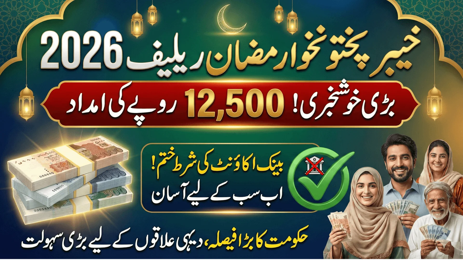 Khyber Pakhtunkhwa Ramadan Relief 2026 Rs 12500 Aid Without Bank Account